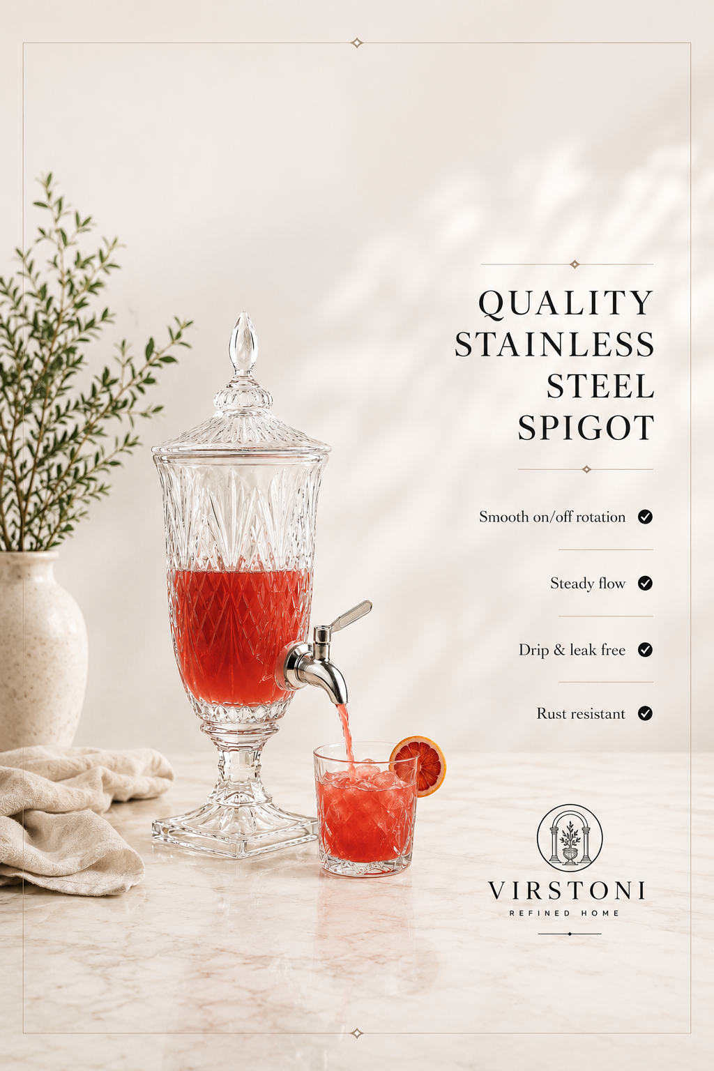 Virstoni® Crystal Drink Dispenser