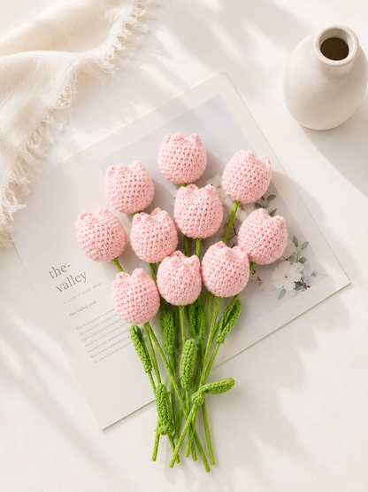 Virstoni® Handcrafted Summer Crochet Tulips