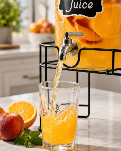 VIRSTONI™ Dual 1 Gallon Glass Beverage Dispenser