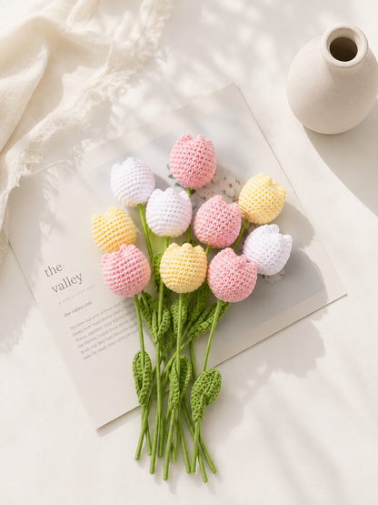 Virstoni® Handcrafted Summer Crochet Tulips