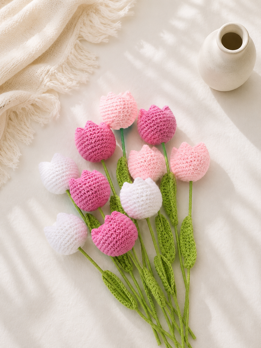 Virstoni® Handcrafted Summer Crochet Tulips