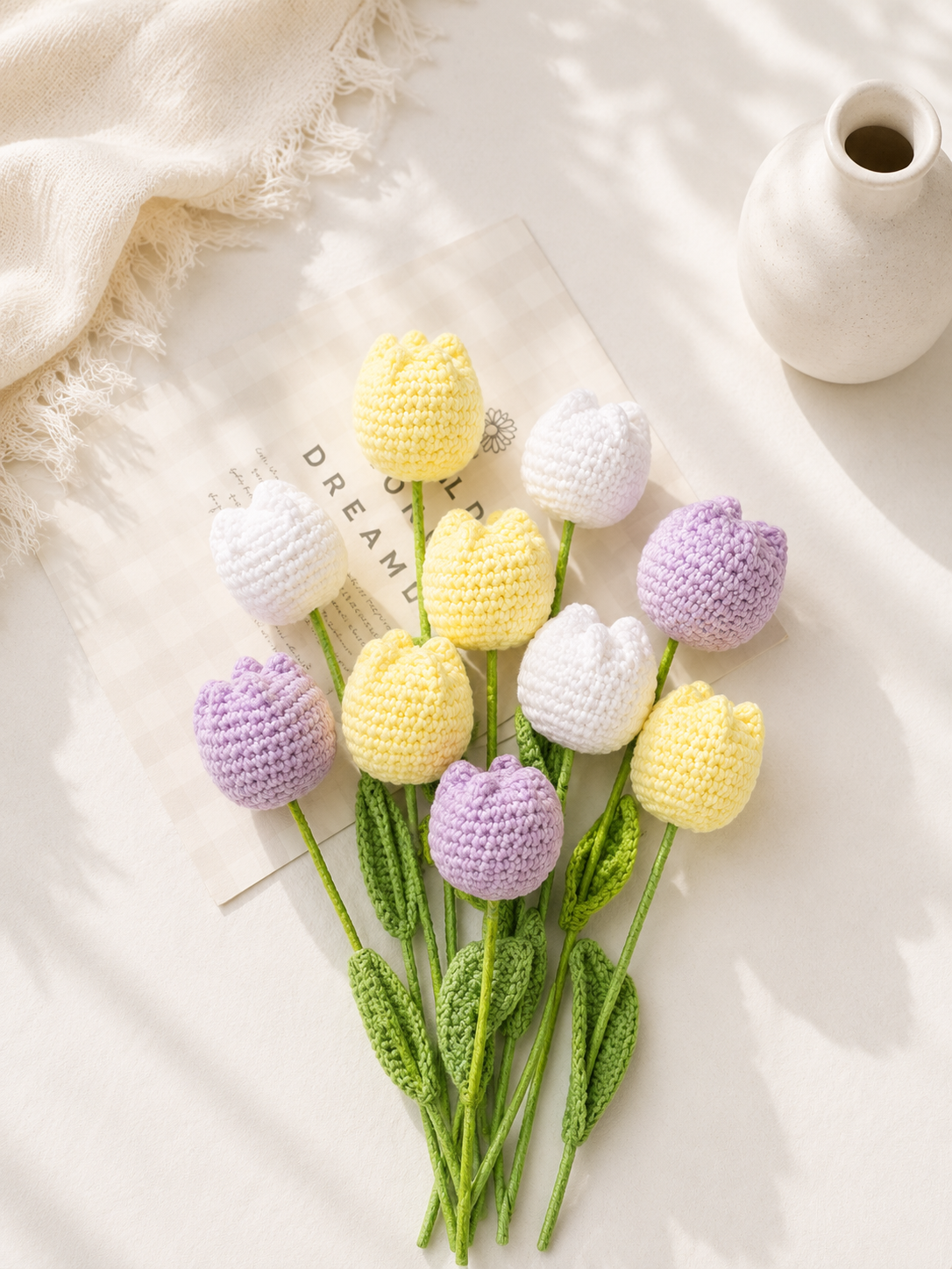 Virstoni® Handcrafted Summer Crochet Tulips