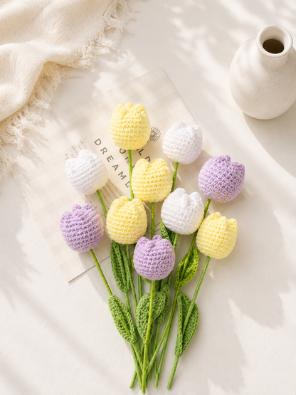 Virstoni® Handcrafted Summer Crochet Tulips