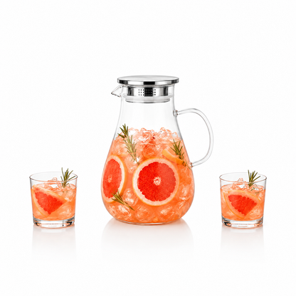 Virstoni® Elegant Glass Pitcher