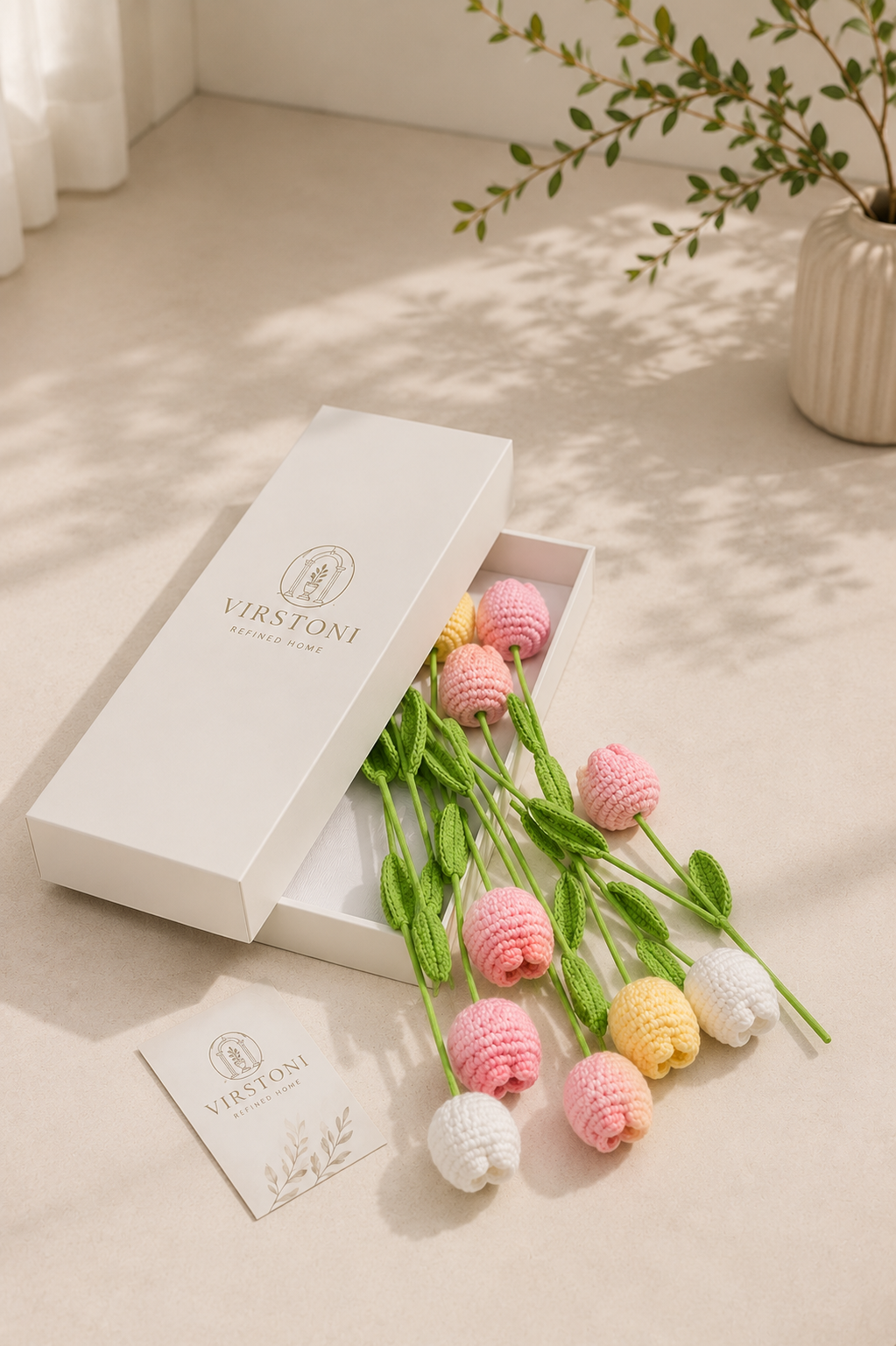 Virstoni® Handcrafted Summer Crochet Tulips