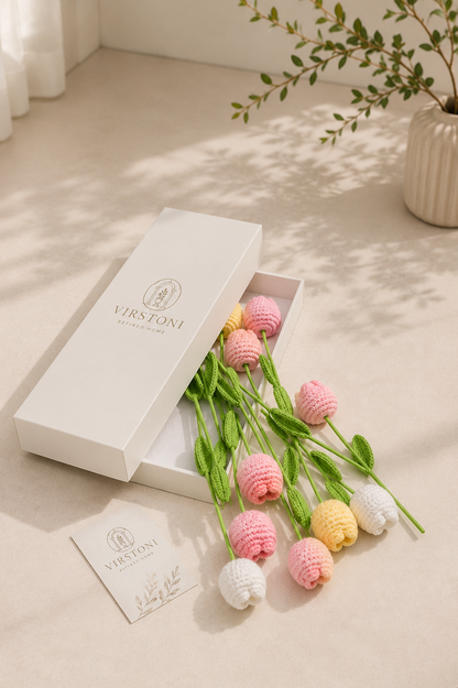 Virstoni® Handcrafted Summer Crochet Tulips