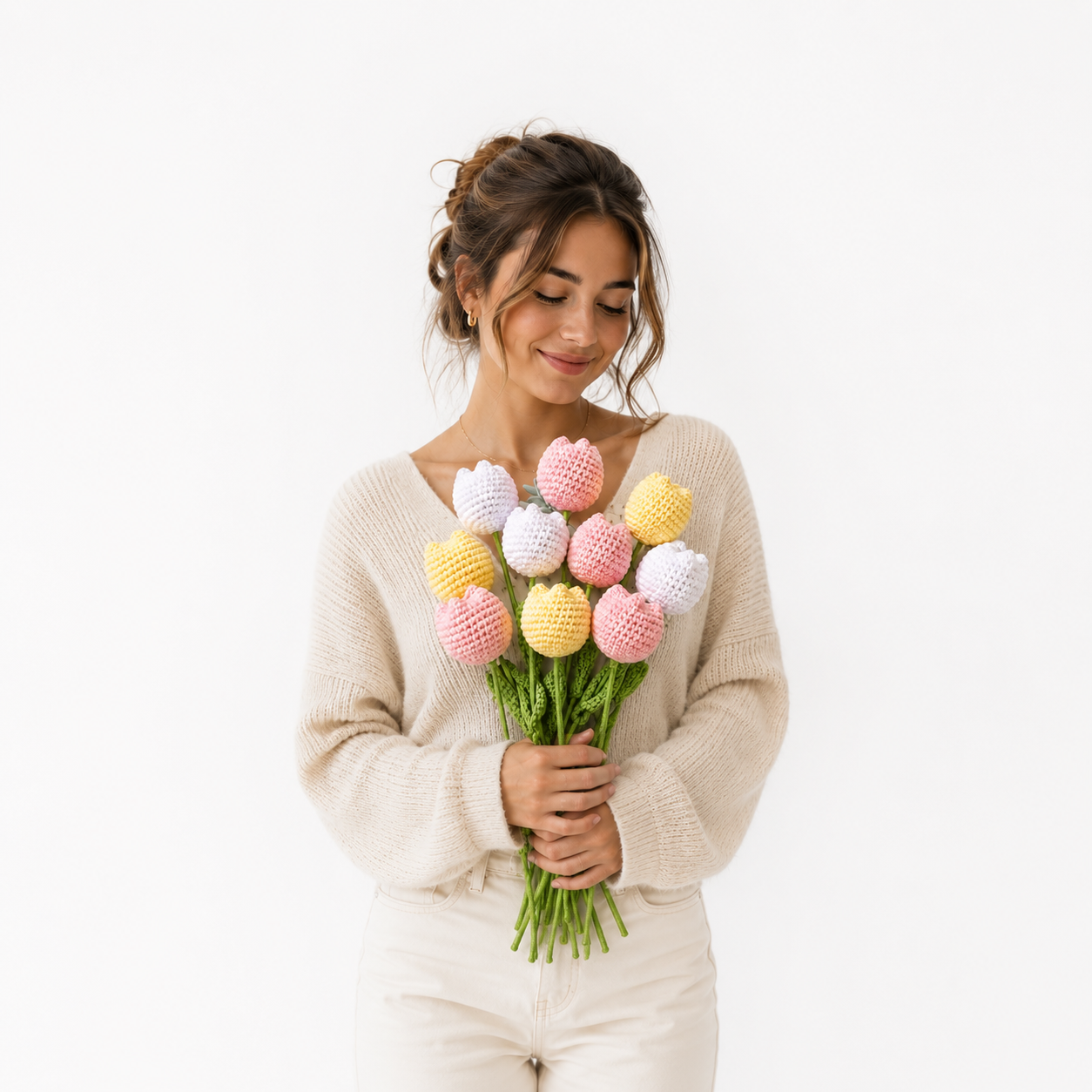 Virstoni® Handcrafted Summer Crochet Tulips