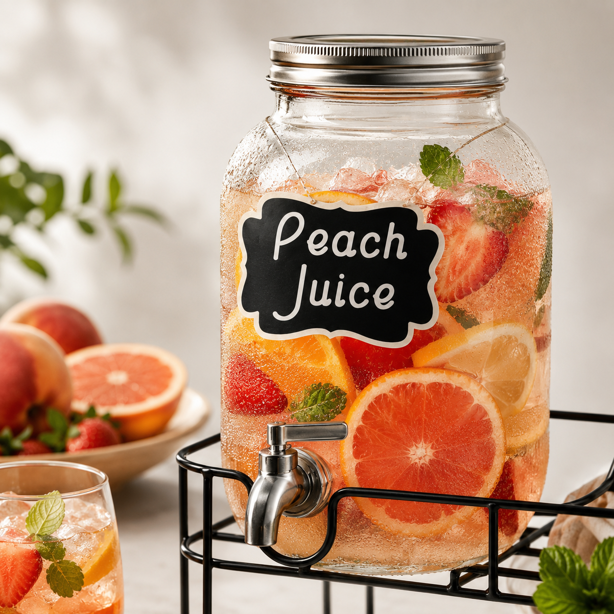 Virstoni™ 1 Gallon Glass Beverage Dispenser